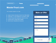 Tablet Screenshot of mastertrust.com
